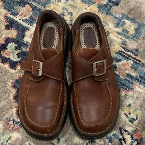 Born leather slip ons with buckle